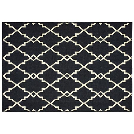 Oriental Weavers Marina Indoor Outdoor Outdoor Geometric Rectangle Area Rug, Black - 6 ft. 7 in. x 9 ft. 6 in. M7763K200290ST