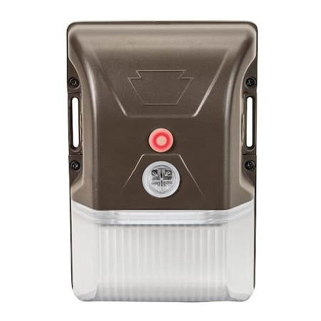 Keystone 20W LED Mini Wall Pack, Color Select 30/40/50K, 120-277V Input, 0-10V Dimmable, Photocell, Bronze Ho KT-WPLED20-S1-8CSB-VDIM /EM4