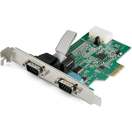 Startech.Com 2-PORT PCI EXPRESS RS232 SERIAL CONTROLLER CARD 16950 UART/ASIX AX99100 - BI-DIR PEX2S953
