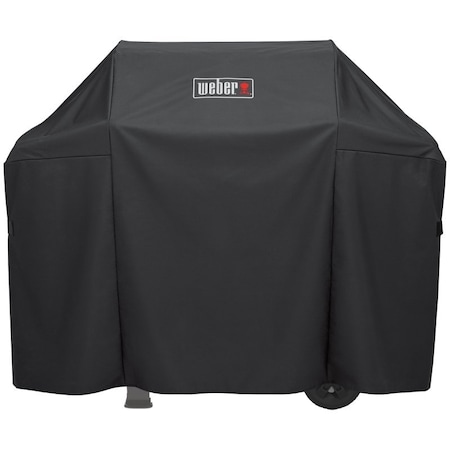 Weber Premium Grill Cover, 51 in W, 177 in D, 42 in H, Polyester, Black 7139