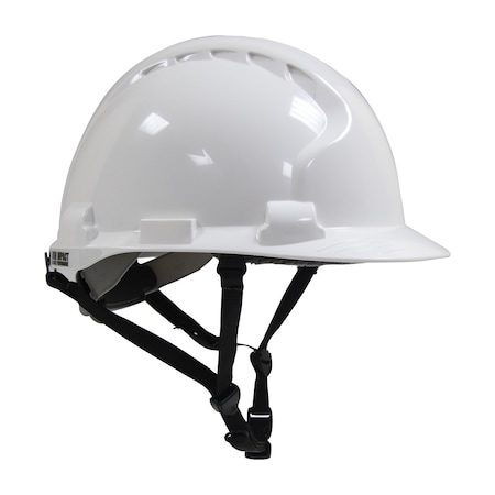 Pip Safety Helmet, JSP, HDPE, 4 Point Ratchet, Type 2, Class E, Red 280-AHS240-10