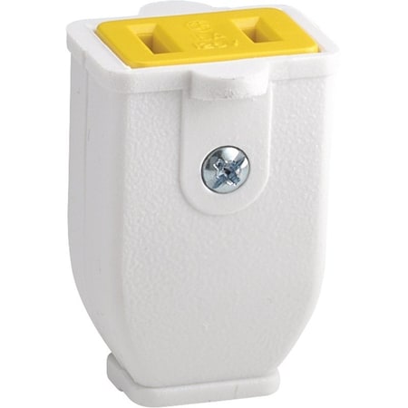 Eaton Wiring Devices Straight Blade Connector, 1-15R, 15 A, 125V AC, 2 Pole, 2 Wire, Screw Terminals, White SA155W