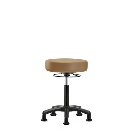 Blue Ridge Ergonomics Med Bench Mini-Stool, Vinyl, Glides, Taupe BR-VMBMS-RG-RG-8584