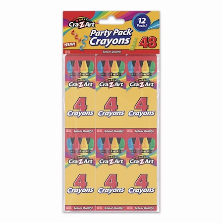 Cra-Z-Art Crayons, 4 Assorted Colors, 12PK 10217-48