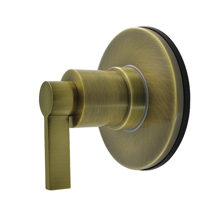 Kingston Brass Single-Handle Six-Way Diverter Valve with Round Trim Kit, Antique Brass KS4033NDL