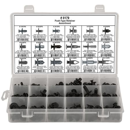 Disco Automotive Hardware PUSH TYPE RETAINER ASSORTMENT 8179