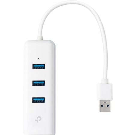 Tp-Link Usb 3.0 3-Port Hub & Gigabit Ethernet Adapter, 3 Usb 3.0 Port, 1 UE330