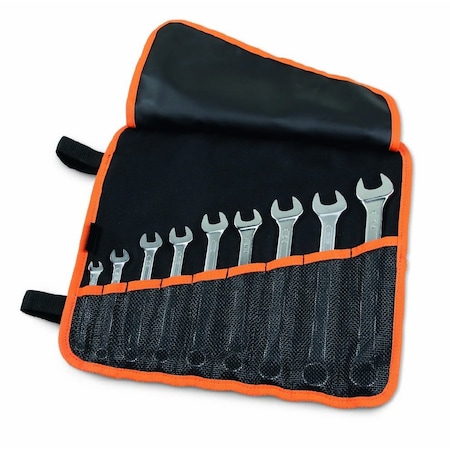Beta 42AS Set of 9 Combination Wrenches in Tool Roll, SAE 1/4"- 3/4" 42AS/B9N