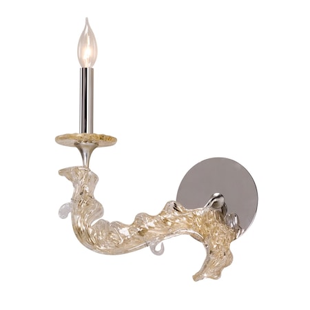 Corbett Lighting Cielo 1 Light Wall Sconce 12.5 In. Silver Leaf, left 221-11