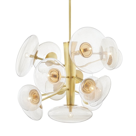 Hudson Valley Lighting Kelly Behun X Opera 14 Light Chandelier 55 In. Aged Brass KBS1471814-AGB