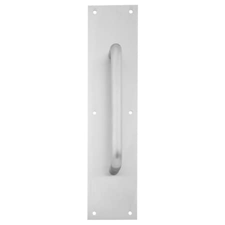 Ives Pull Plate, 6in CTC, 3/4in Diameter, 1-1/2in Clearance, 4in x 16in, Bright Chrome 8302-6 US26 4x16