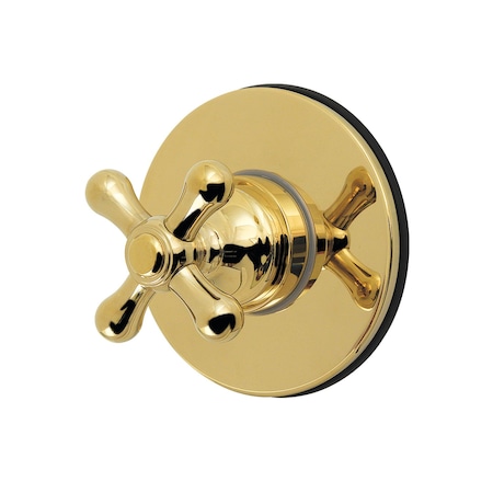 Kingston Brass Single-Handle Six-Way Diverter Valve with Round Trim Kit, Polished Brass KS4032AX