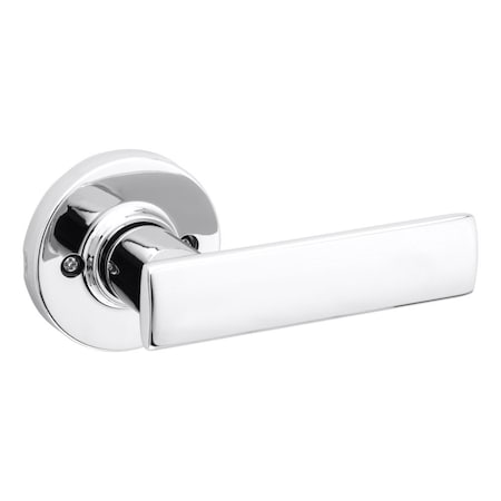 Kwikset Breton Lever Half Dummy with Round Rose Bright Chrome Finish 488BRNLRDT-26