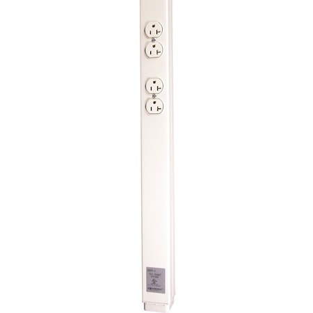 Wiremold Service Pole, 2-5/16in., Steel 25DTP4