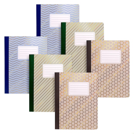 Pukka Pads Haze B5 Composition Book, 7in. x 10in., 3 Designs Per Set, 2PK 9976(AST)-HZE