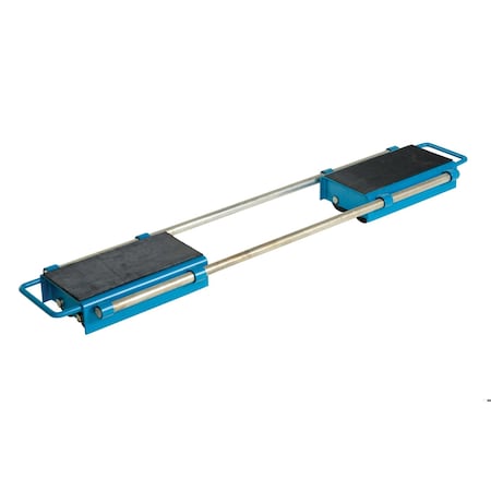 Vestil Blue Adjustable Machinery Skates 12 Ton 12 Nylon Rollers, PR ASKT-12