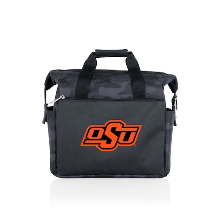 Picnic Time Family Of Brands NCAA Oklahoma State Cowboys On The Go Lunch Bag Cooler - Soft Cooler Lunch Box, Black Camo 510-00-182-464-0