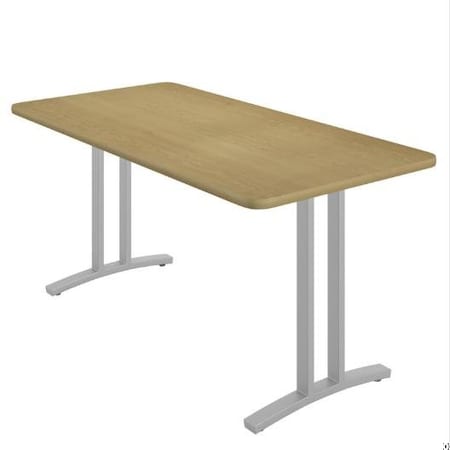 Correll Rectangle Modern Design Executive Table/Desk, 60 in W, Particleboard Top, Fusion Maple CD3060R-16-14-16