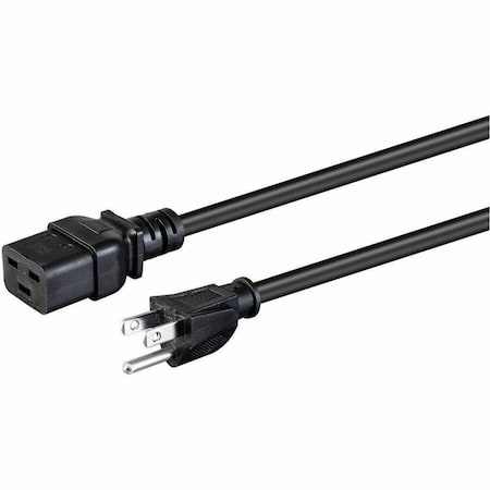 Monoprice Power Cord - NEMA 5-15P to IEC 60320 C19 _ 14AWG_ 15A/1875W_ 3-Prong_ 40074