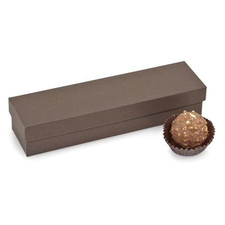 Nashville Wraps Chocolate Kraft 5 Piece Truffle Box, 6.5x1.5x1.25, 24PK TBR3CH