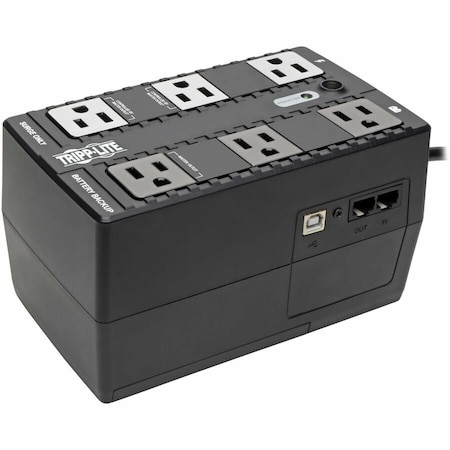 Eaton Tripp Lite Series 350VA 210W Standby UPS - 6 NEMA 5-15R Outlets, 120V, 50/60 Hz, 5-15P Plug, ECO350UPS