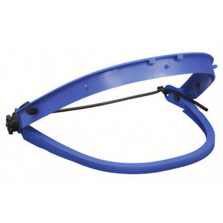 Mcr Safety Dielectric Faceshield Headgear, Blue, Nylon Frame/Rubber Strap, use with Hard Hat 101