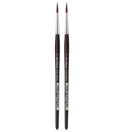 Da Vinci TOP-ACRYL Red-Brown Brush, Synthetic, Acrylic & Oil, Round, Series 7785K, Size 4, 2PK VA-7785K_4