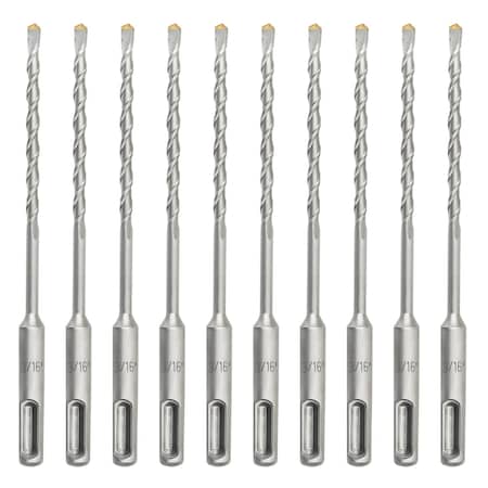 Monopro 3/16 Inch x 6 Inch SDS Plus Hammer Drill Bit with Storage Case, 10 pc DB-101