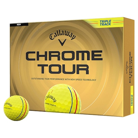 Callaway Chrome Tour Triple Track 26 Yellow Golf Balls, 12PK 113585