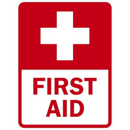 Lyle First Aid (With Cross Symbol), 18x24, Non-Reflective, White G-10991-NA_18x24
