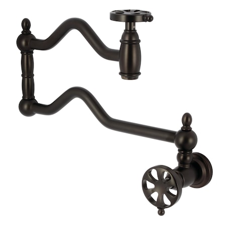 Kingston Brass Wall Mount Pot Filler Faucet, Oil Rubbed Bronze KS2105RX