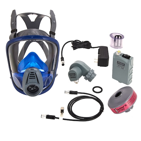 Msa Safety PAPR System, Advantage 3100, Full Facepiece, Rubber Head Harness, Black, Large 10095183