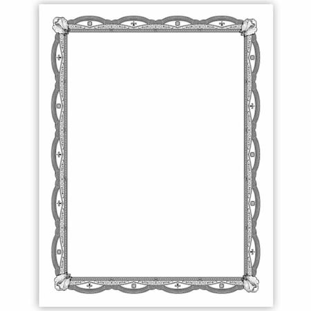 Geographics Silver Foil Award Certificates, 65 lb Basis Weight, 11in W, Inkjet Compatible, Assorted, 8PK 48762