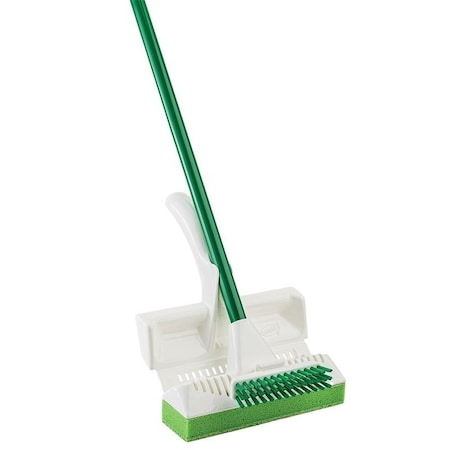 Libman SCRUBSTER Series Mop, 9 in W Frame, 50.13 in OAL, Cellulose Mop Head, Green Mop Head, Quick Change 3103