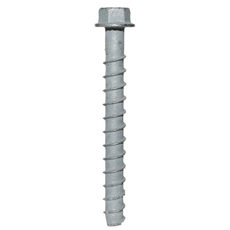 Simpson Strong-Tie Titen HD Heavy-Duty Screw Anchor, 3/8 in Dia, 4 in L, Carbon Steel, Zinc THD37400HF1