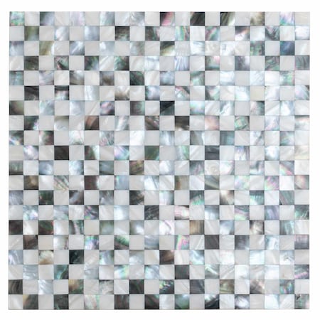 Apollo Tile Beige, Brown White 11.8 in x 11.8 in Shell Floor and Wall Mosaic Tile 19.34 sqft/case, 20PK APLJWS8807A