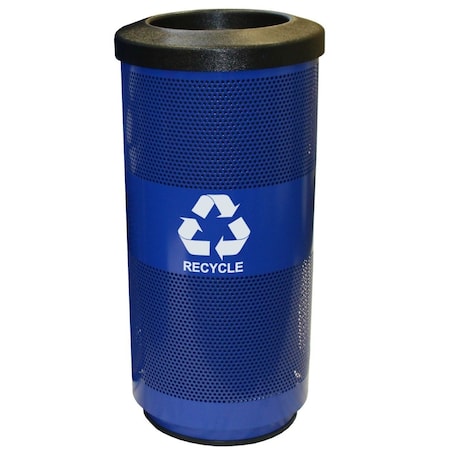Witt Industries Perforated Recycling Receptacle with Round Opening SC20-01-BS-F1H