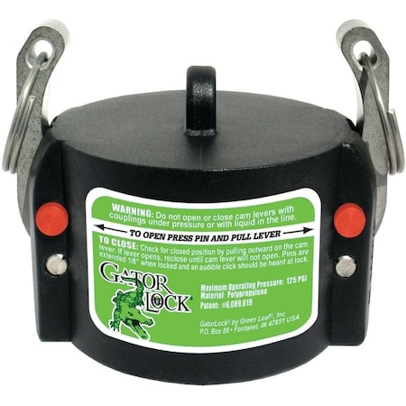 Green Leaf Cam Lever Coupling, 1-1/2 in, Male, Polypropylene, For: Male Adapter GLP 150 CAP