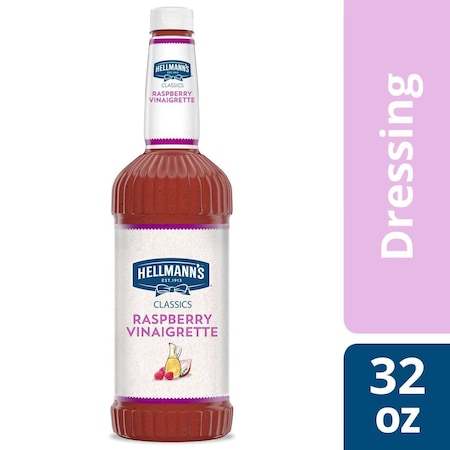 Hellmanns Classics Raspberry Vinaigrette Salad Dressing Salad Bar Bottles, 32 Ounce 67577