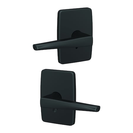 Schlage Residential Schlage Custom Eller Lever with Greene Rose Passage and Privacy Lock with 16600 Latch and 10027 FC21ELR622GEE