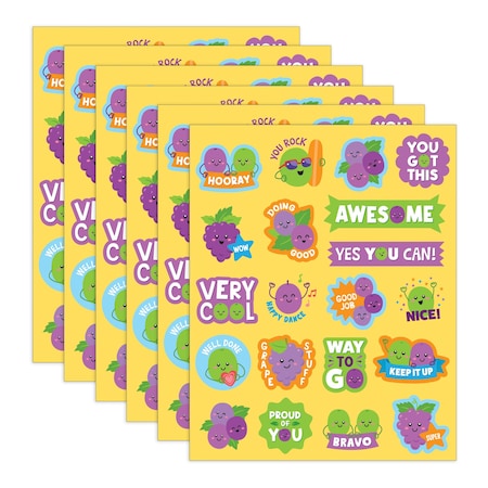 Teacher Created Resources Grape Smelly Stickers, 120-Piece Set, 6PK 9448