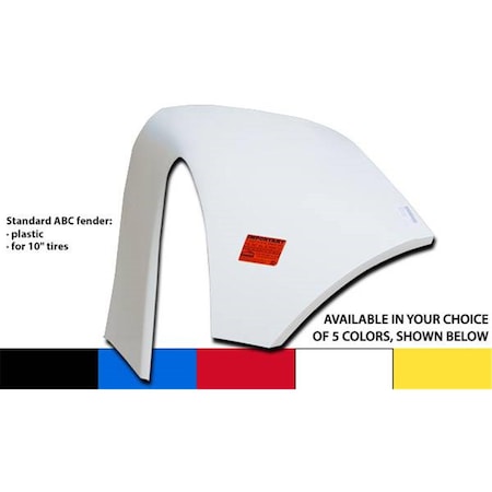 Five Star Mfg 663-240-BL ABC Ultraglass Fender - for 10 in. Left Tires - Black FIV663-240-BL