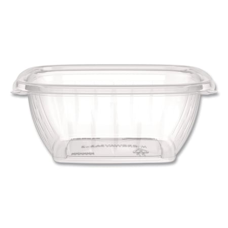 Dart Square Plastic Bowls, 12 oz, 8.5 x 8.5 x 2.64, Clear, Plastic, 504PK C12SB