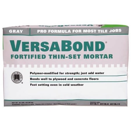 Custom Building Products 50 Lb Gray VersaBond Fortified Thin-Set Mortar MTSG50 10186303840