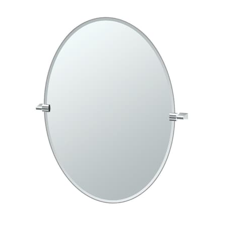 Gatco Bleu 32" Frameless Oval Mirror, Chrome 4379LG