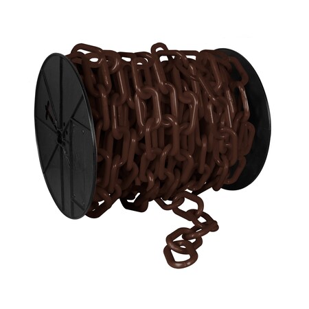 Mr. Chain 3" x 60' Brown Plastic Safety Chain - Reel 80110