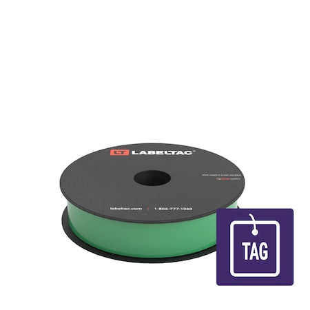 Labeltac Tear-Resistant Tag Stock 1in x 100ft LT4/LTPX, Green LT105TAG