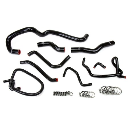 Hps Performance High Temp Reinforced Silicone Radiator Coolant Hose Kit, Black, 57-1423-BLK