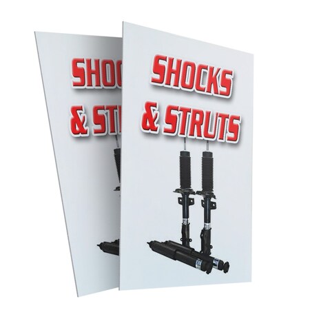 Signmission Shocks&Struts, Plastic Signs Only 24 Inch x 36 Inch, Corrugated Plastic, 2PK CSB-2436-2PACK-Shocks&Struts