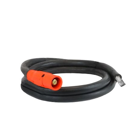 Power Assemblies Type W Pigtail 400A 4/0 AWG Series 16 Male Camlock to Tinned 10 ft, Orange 40TW16010MTO